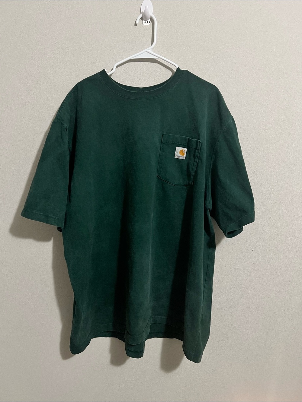 Carhartt Dark Green Pocket Tee with Logo Patch
